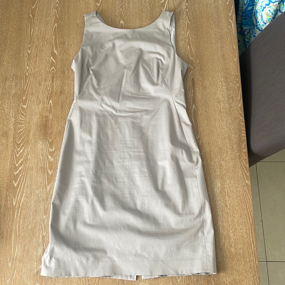 Theory Gray Sheath Dress cotton lined size 6